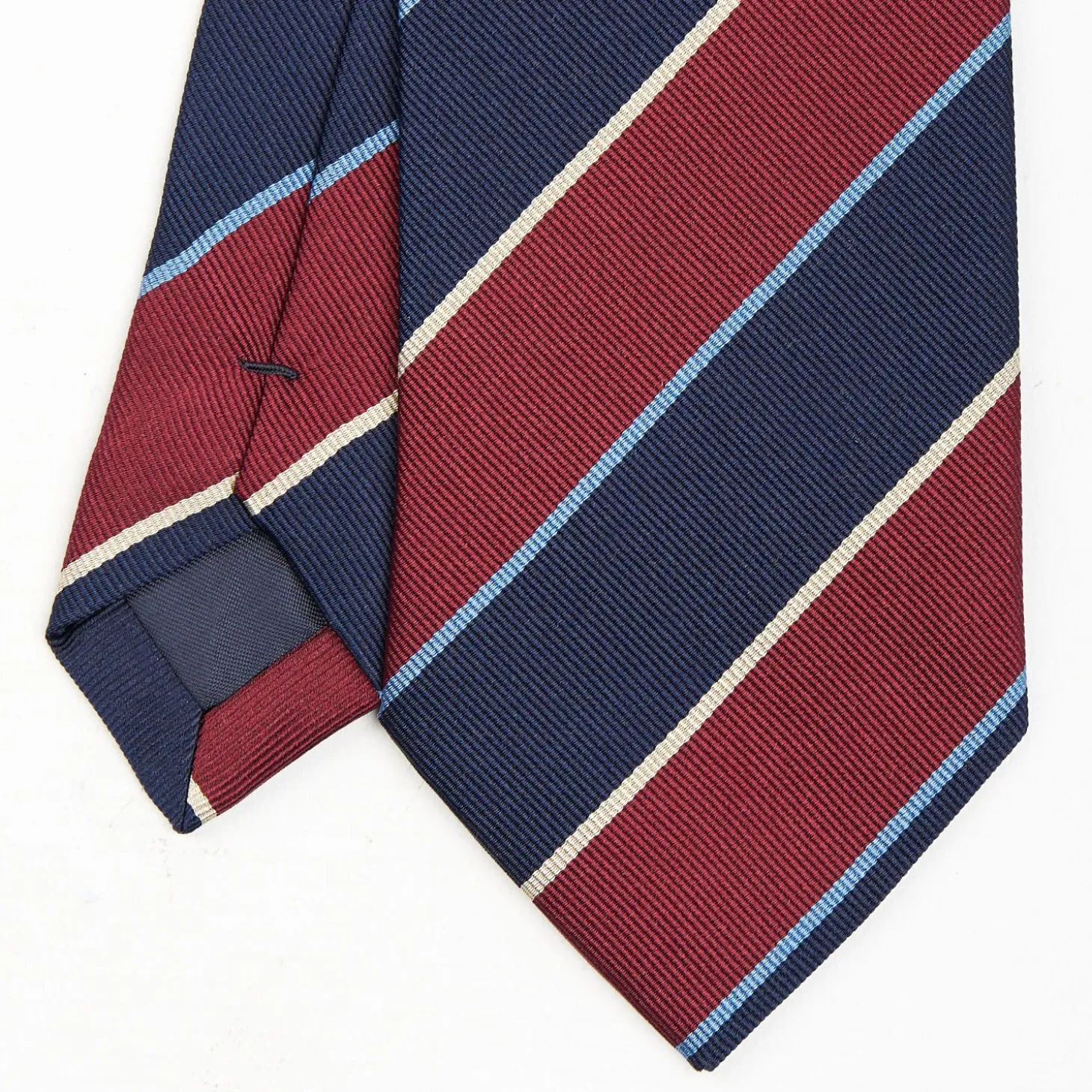 Dark Blue Sartorial Striped Silk Tie