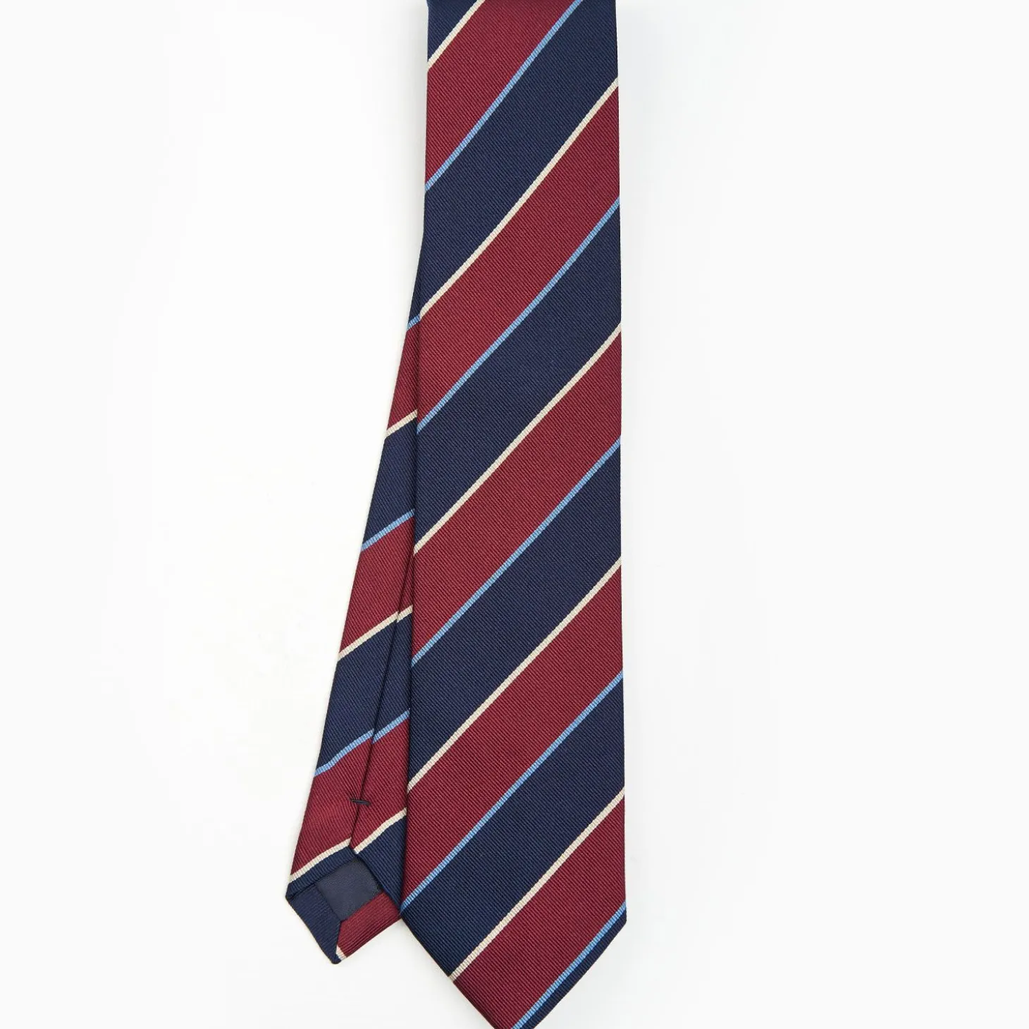 Dark Blue Sartorial Striped Silk Tie