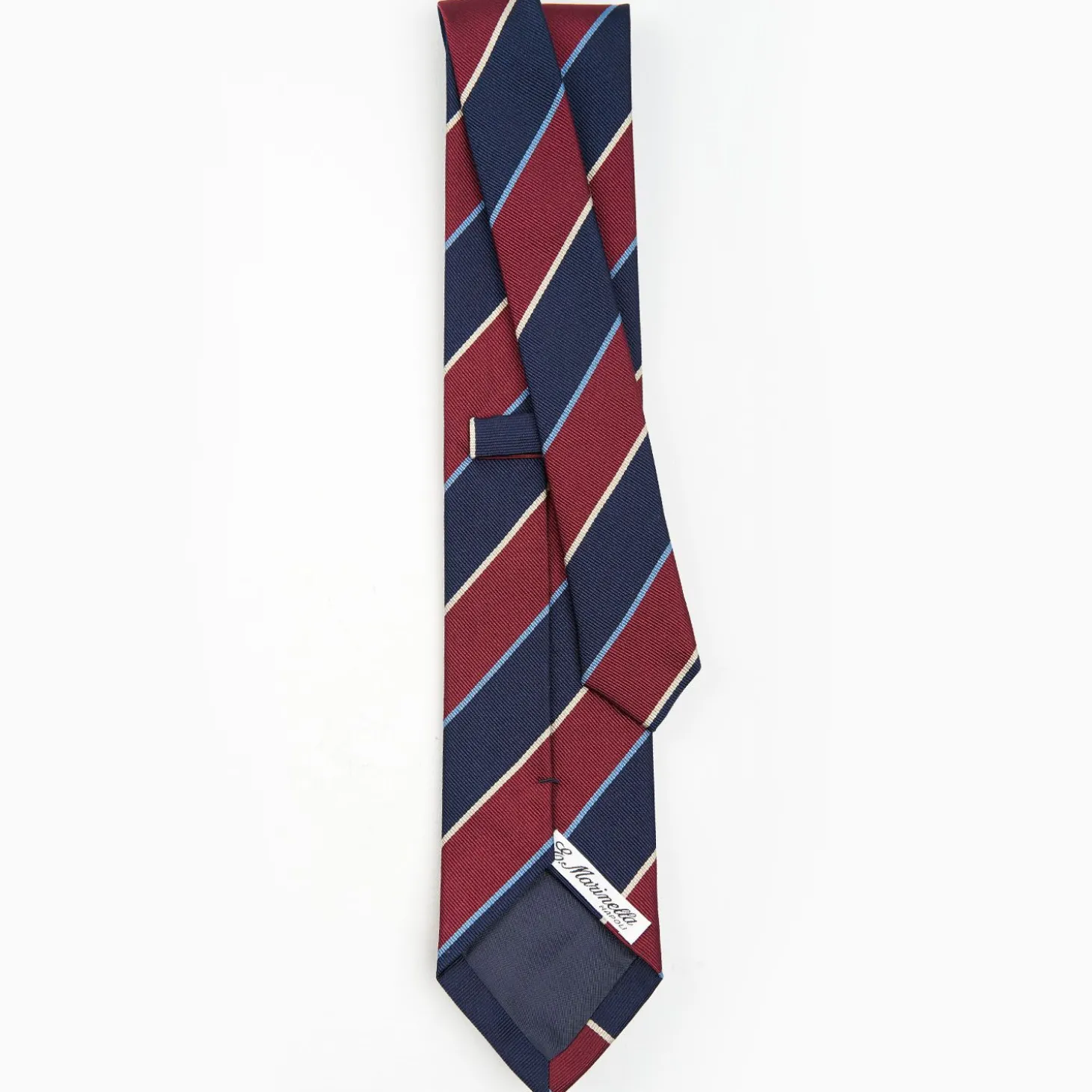 Dark Blue Sartorial Striped Silk Tie