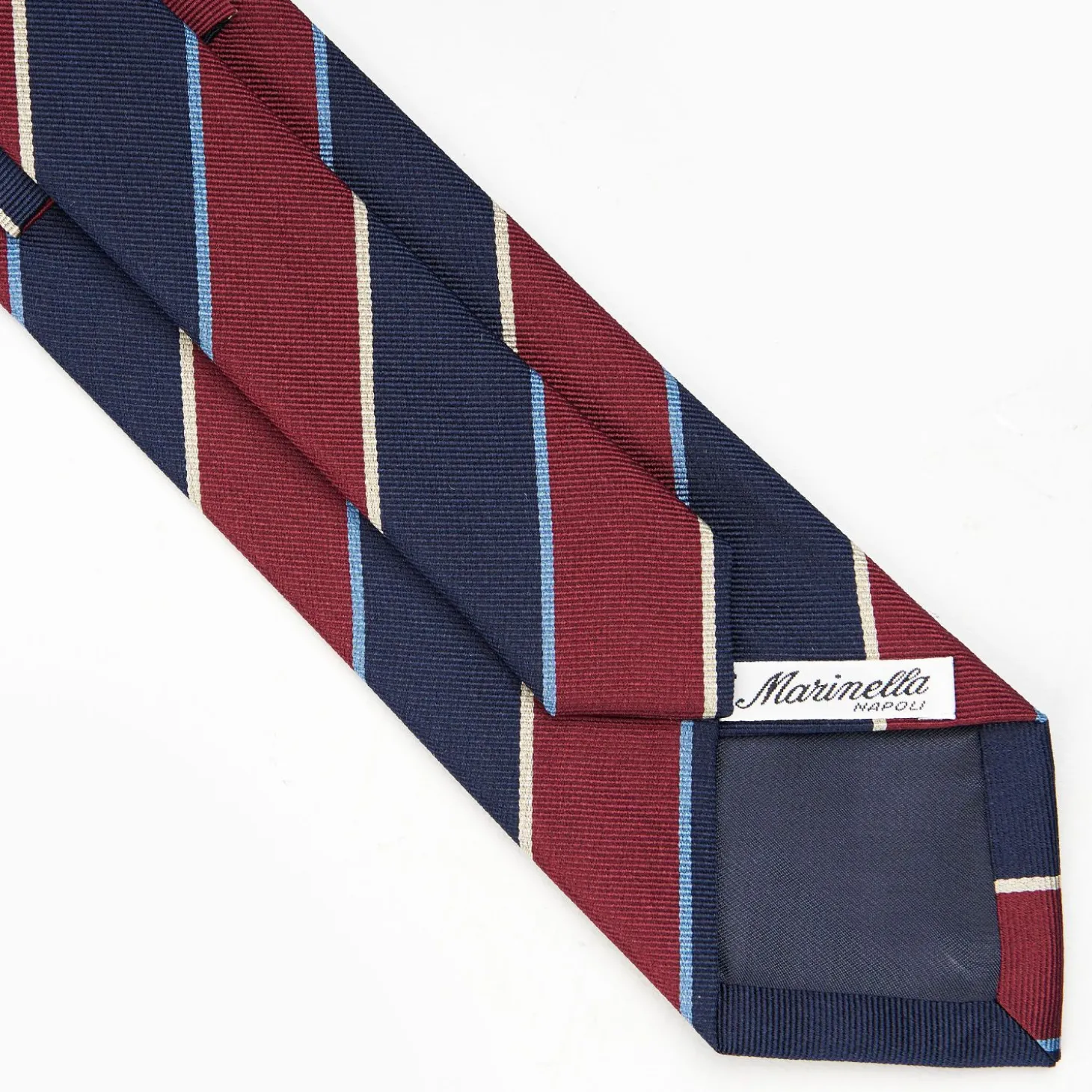 Dark Blue Sartorial Striped Silk Tie