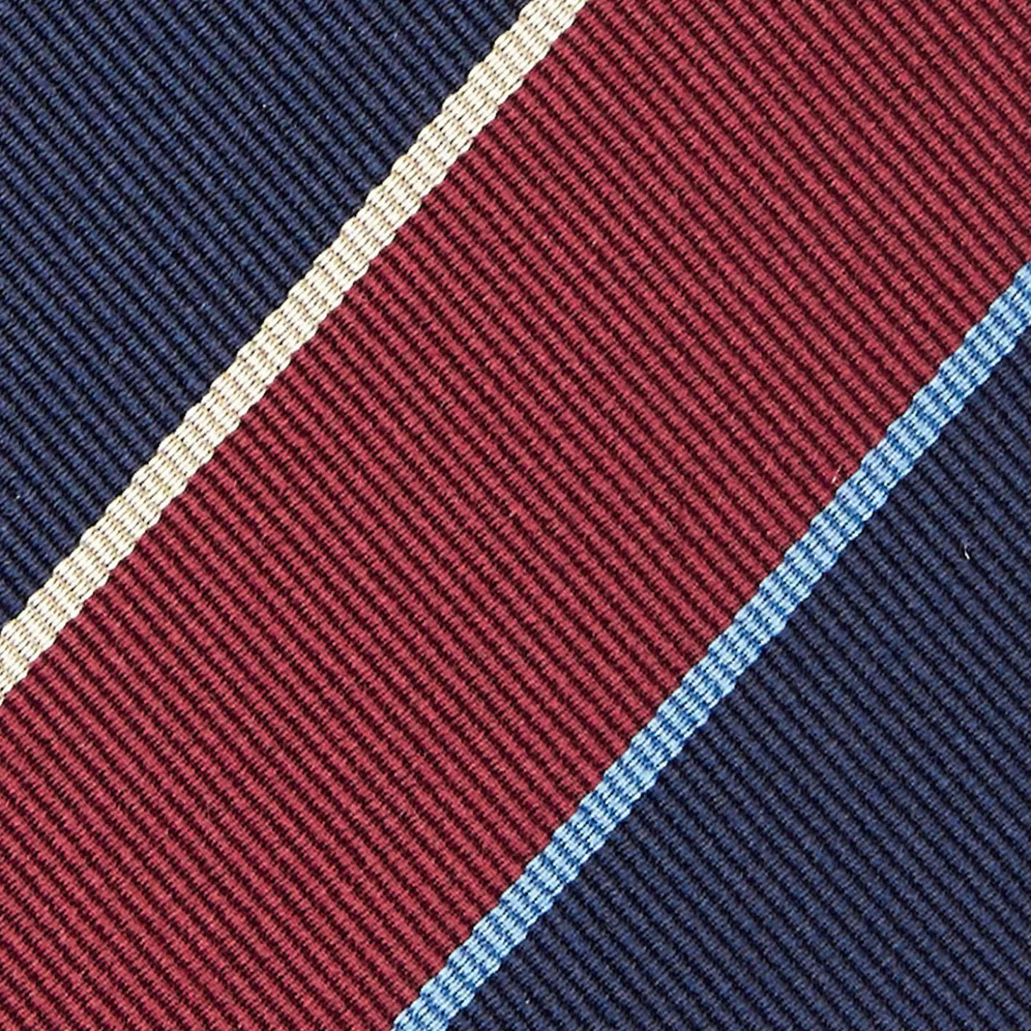 Dark Blue Sartorial Striped Silk Tie