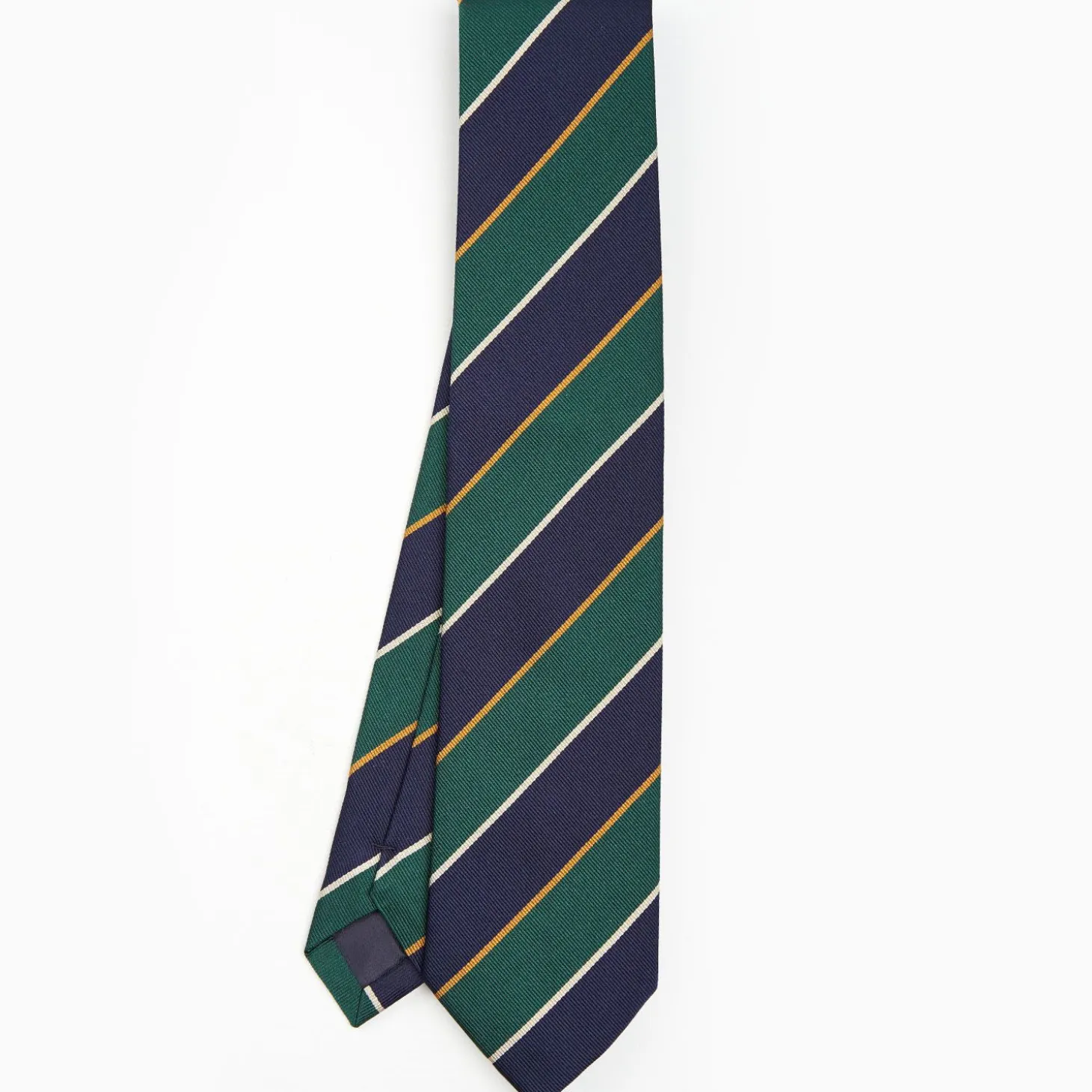Dark Blue Sartorial Striped Silk Tie