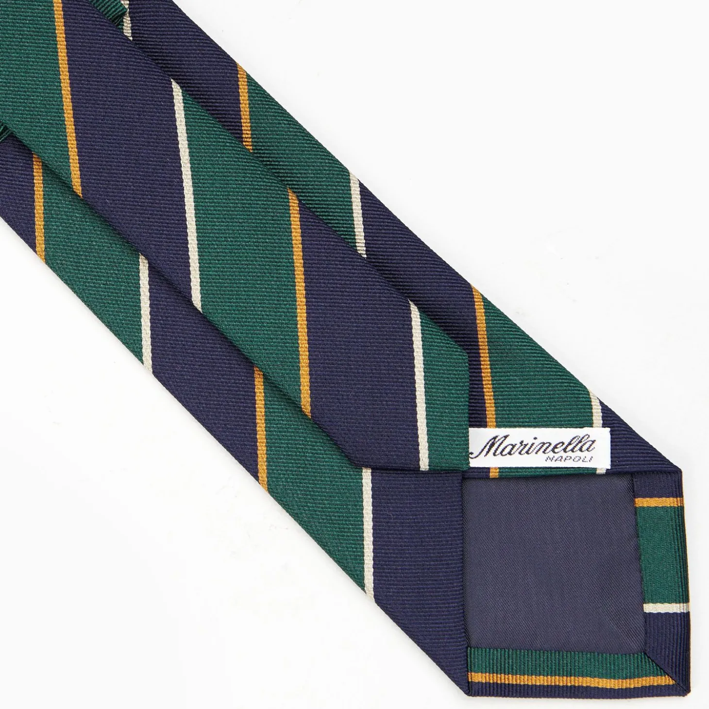 Dark Blue Sartorial Striped Silk Tie