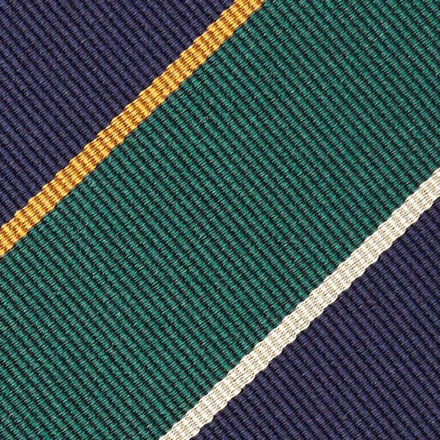 Dark Blue Sartorial Striped Silk Tie