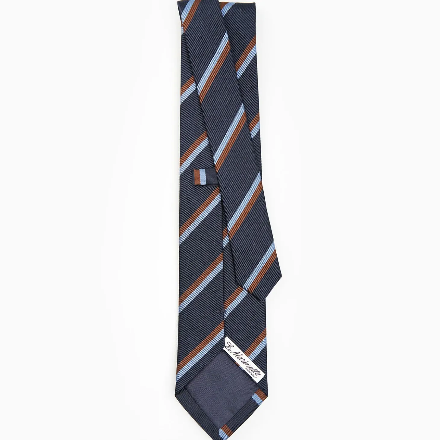 Dark Blue Sartorial Striped Silk Tie