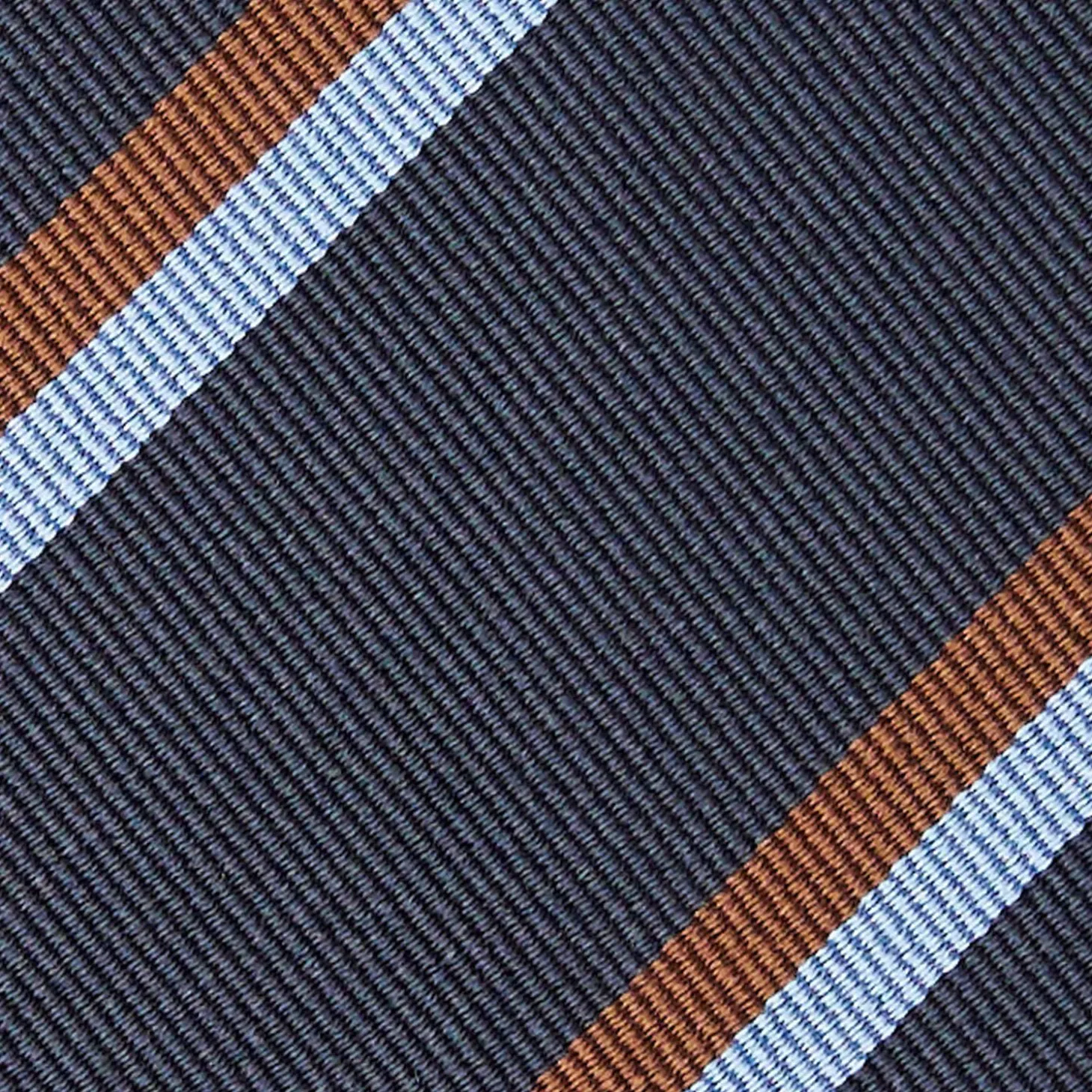 Dark Blue Sartorial Striped Silk Tie