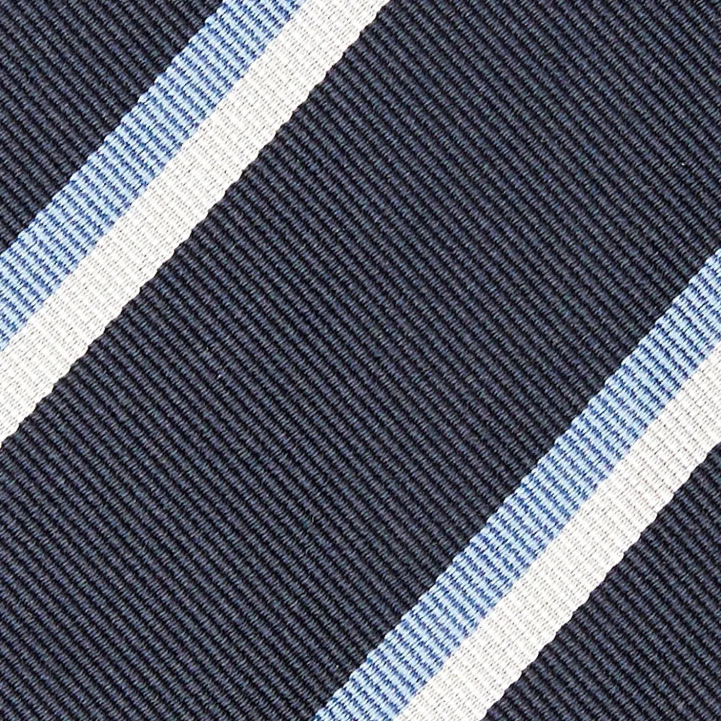 Dark Blue Sartorial Striped Silk Tie