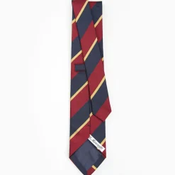 Dark Blue Sartorial Striped Silk Tie