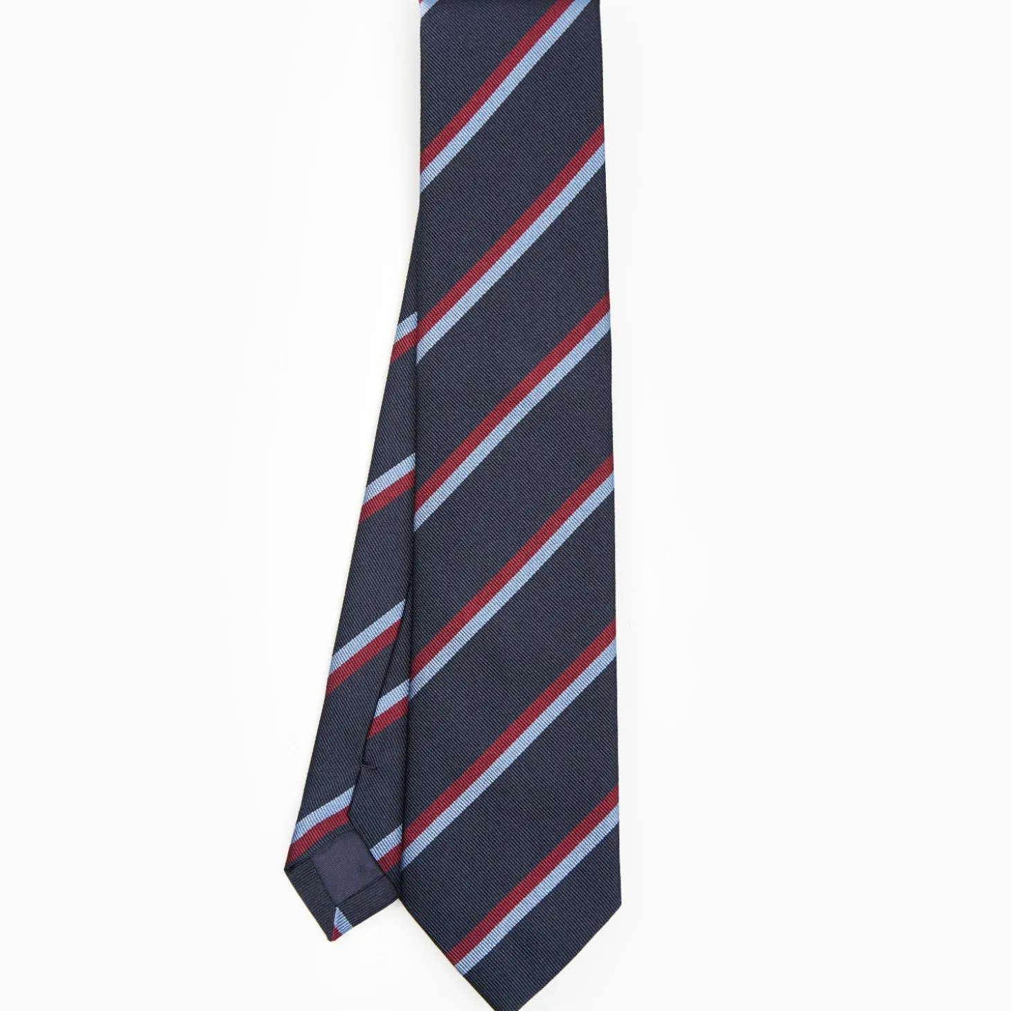 Dark Blue Sartorial Striped Silk Tie