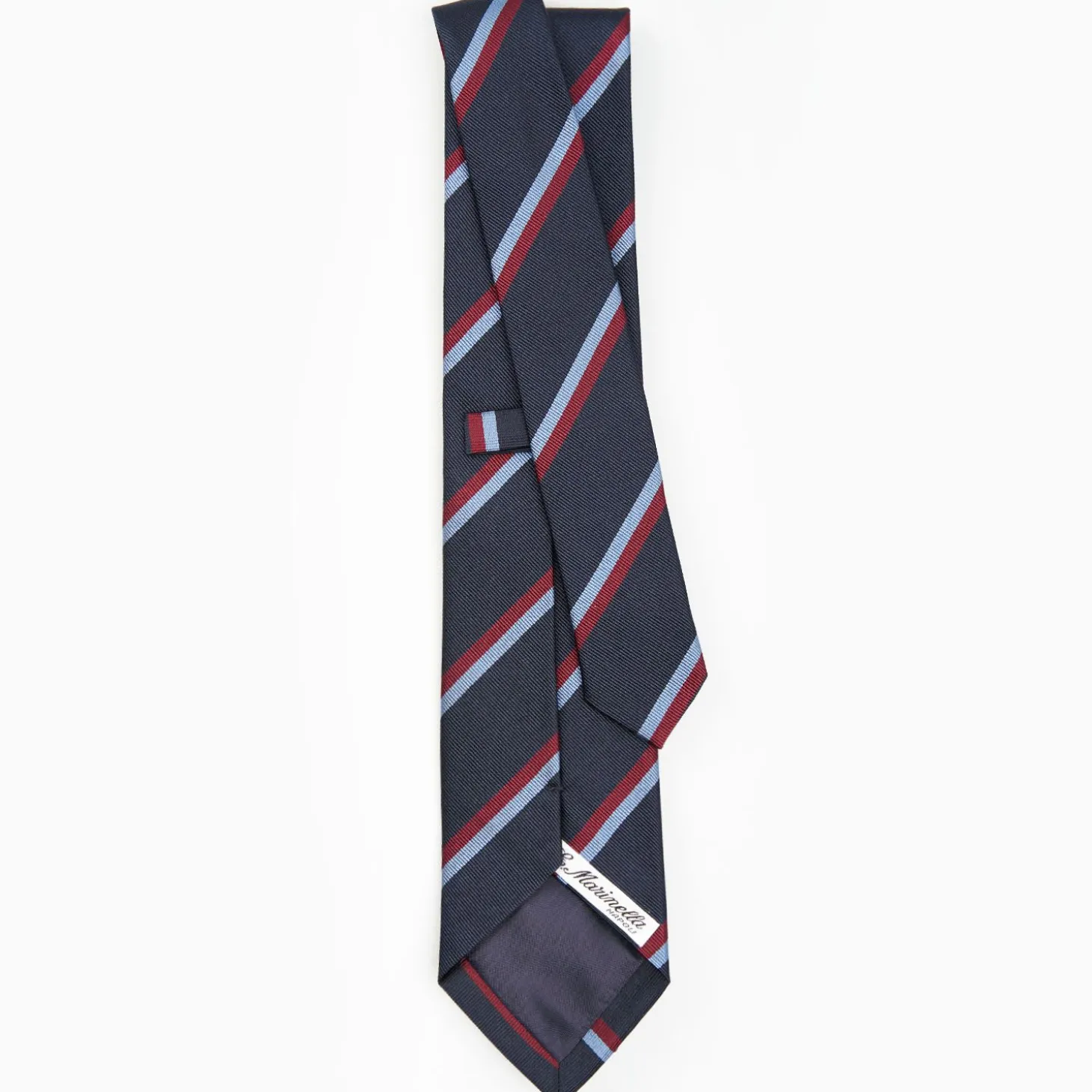 Dark Blue Sartorial Striped Silk Tie