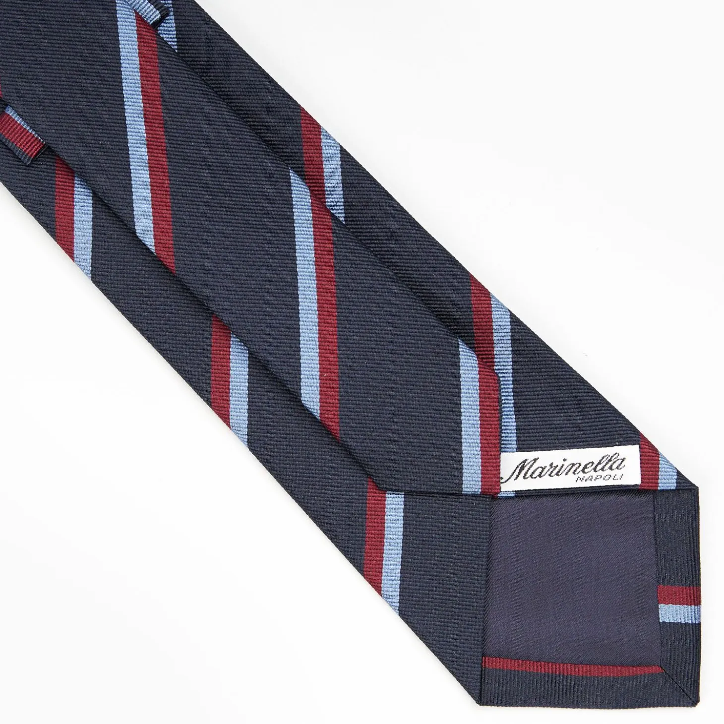 Dark Blue Sartorial Striped Silk Tie