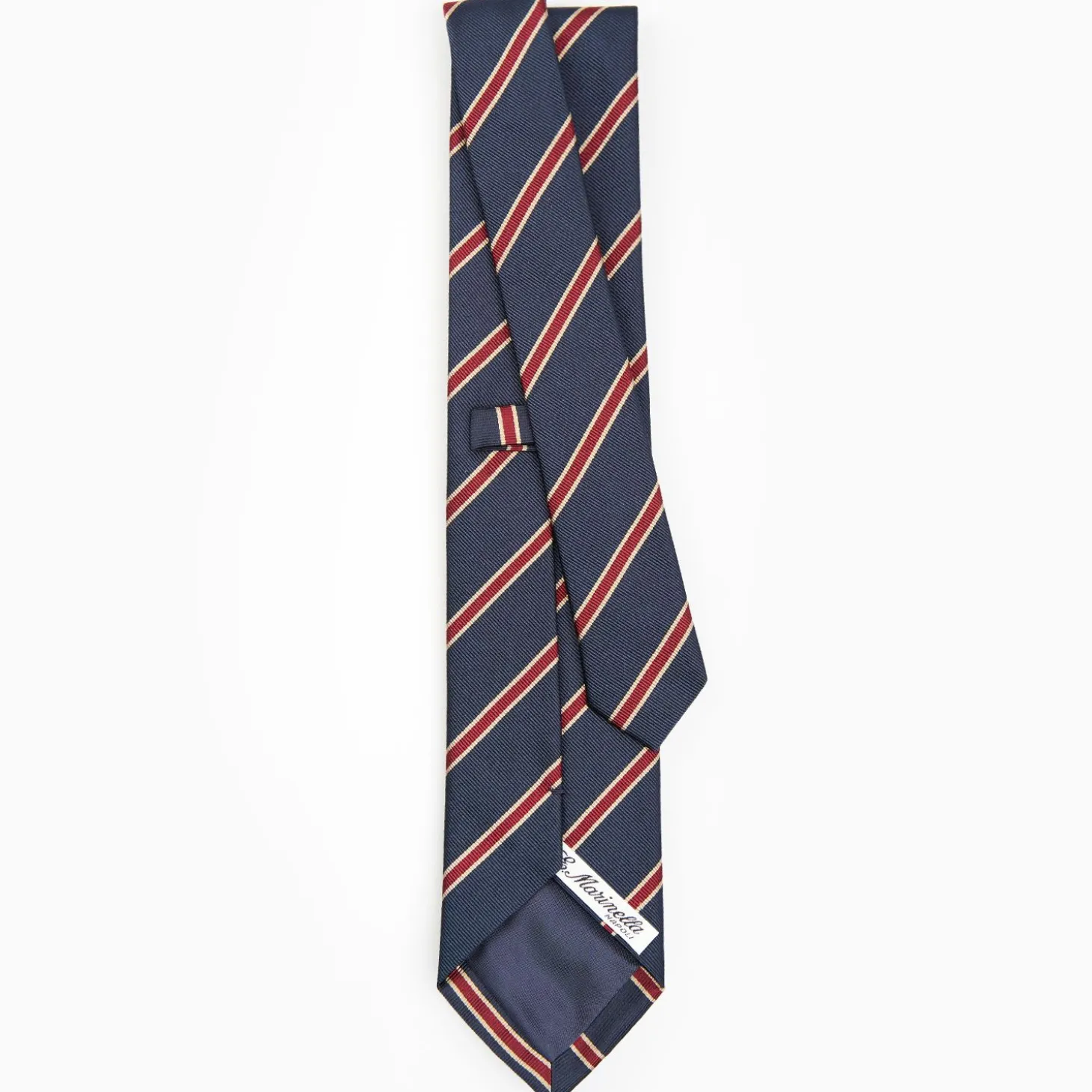 Dark Blue Sartorial Striped Silk Tie