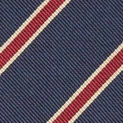 Dark Blue Sartorial Striped Silk Tie