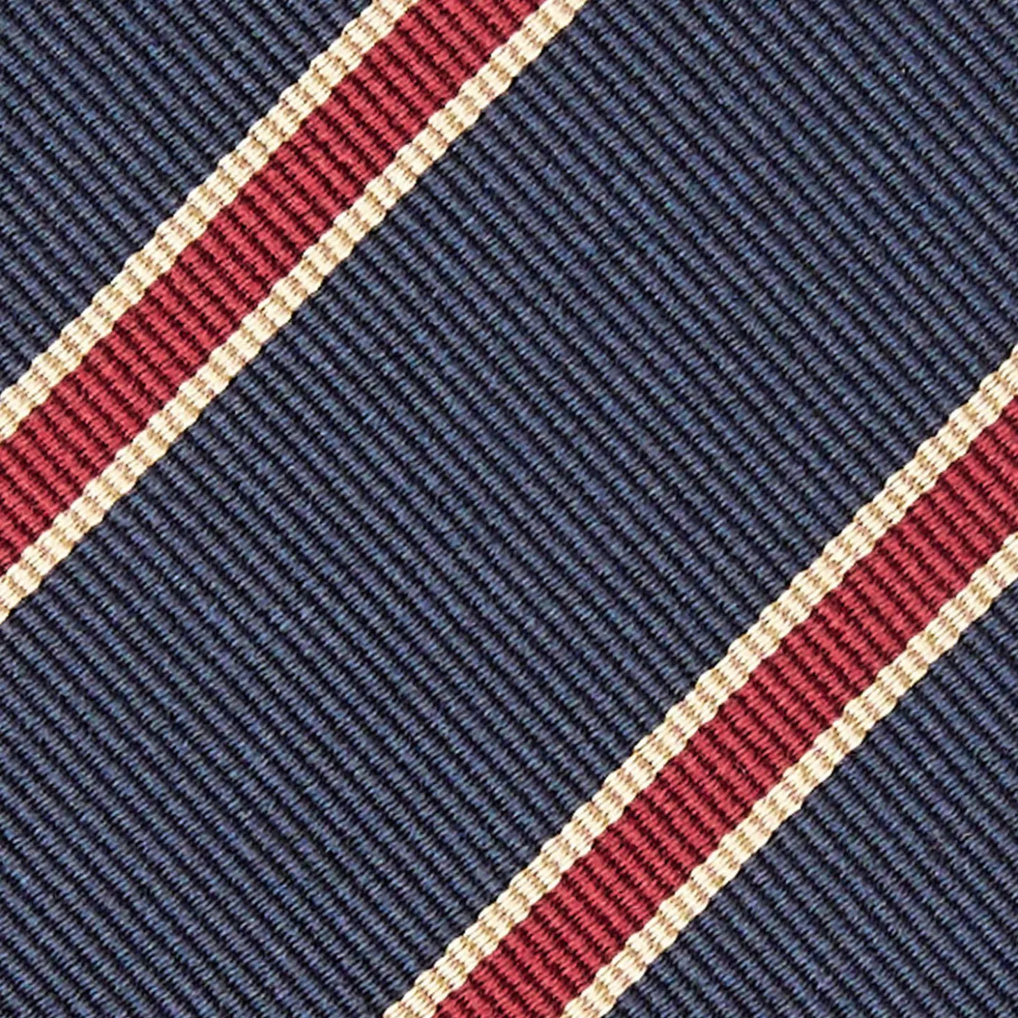 Dark Blue Sartorial Striped Silk Tie