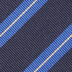Dark Blue Sartorial Striped Silk Tie