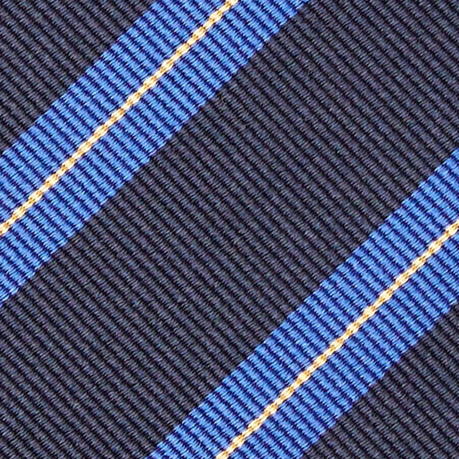 Dark Blue Sartorial Striped Silk Tie