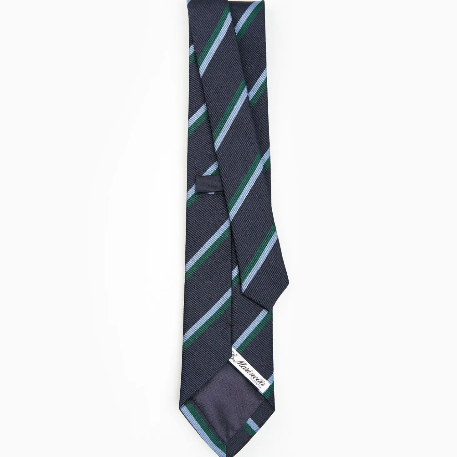 Dark Blue Sartorial Striped Silk Tie