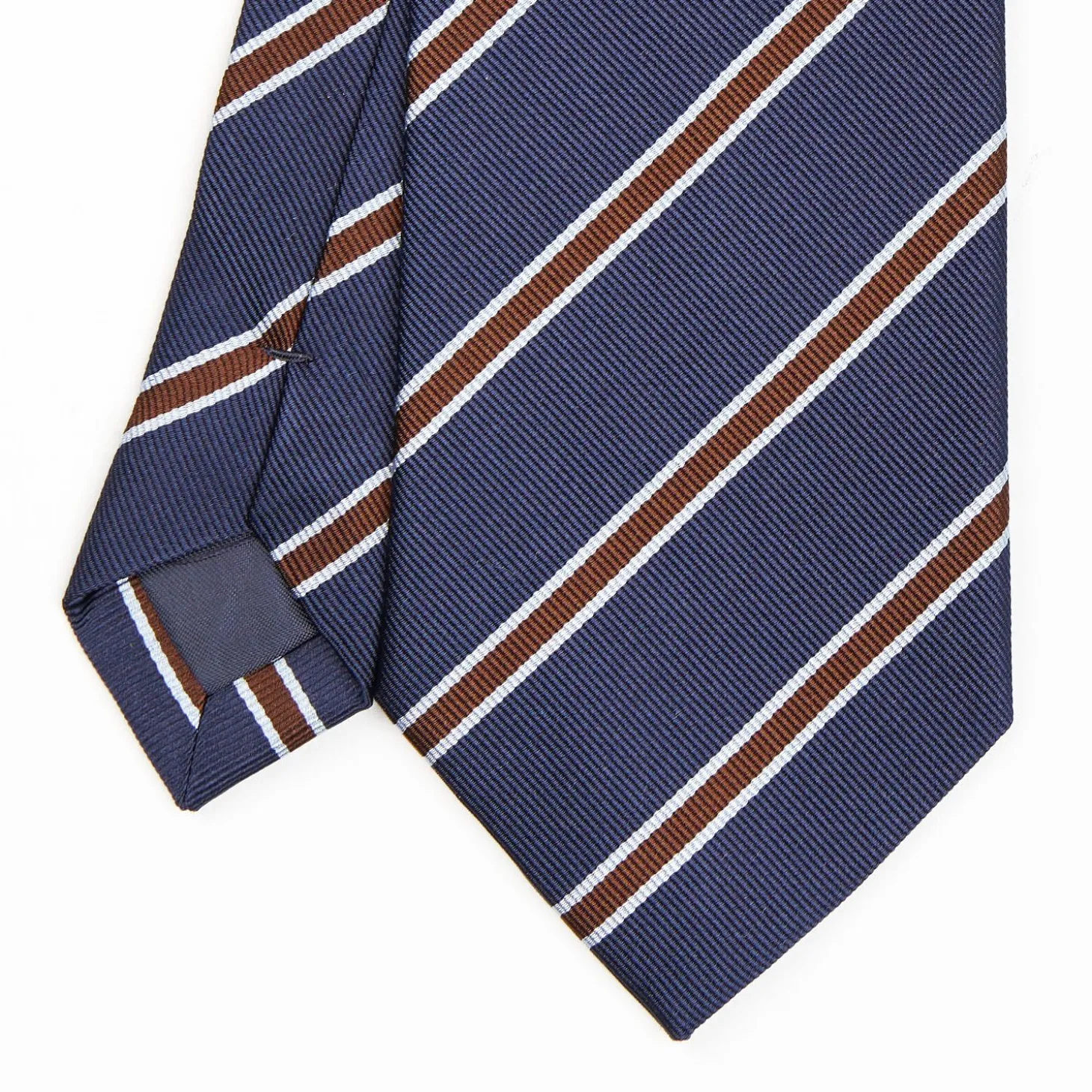 Dark Blue Sartorial Striped Silk Tie