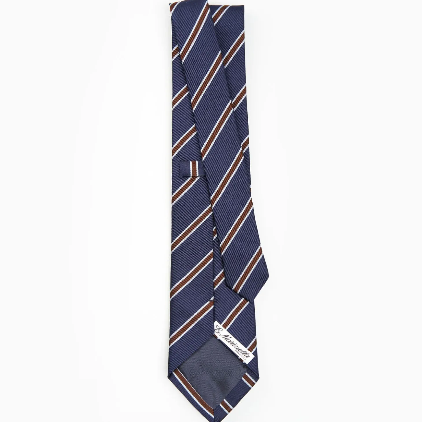Dark Blue Sartorial Striped Silk Tie
