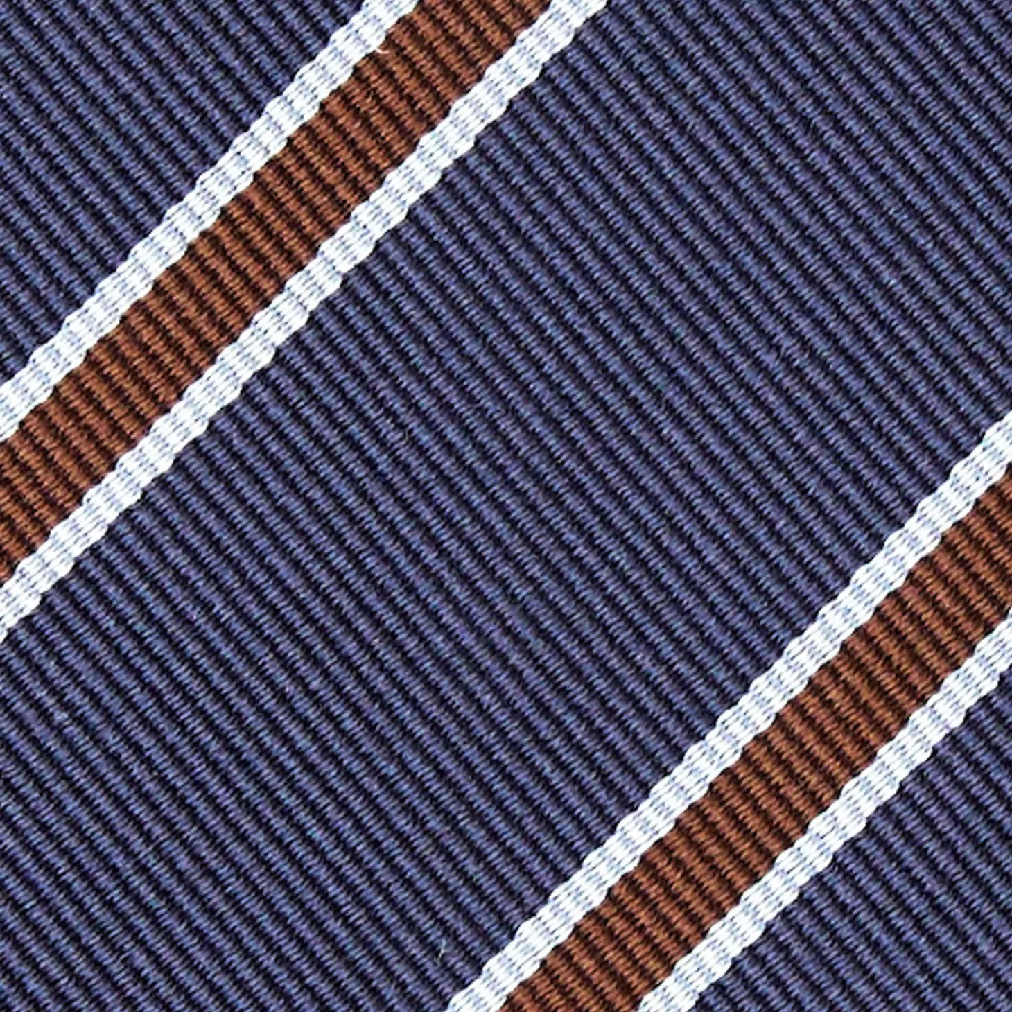 Dark Blue Sartorial Striped Silk Tie