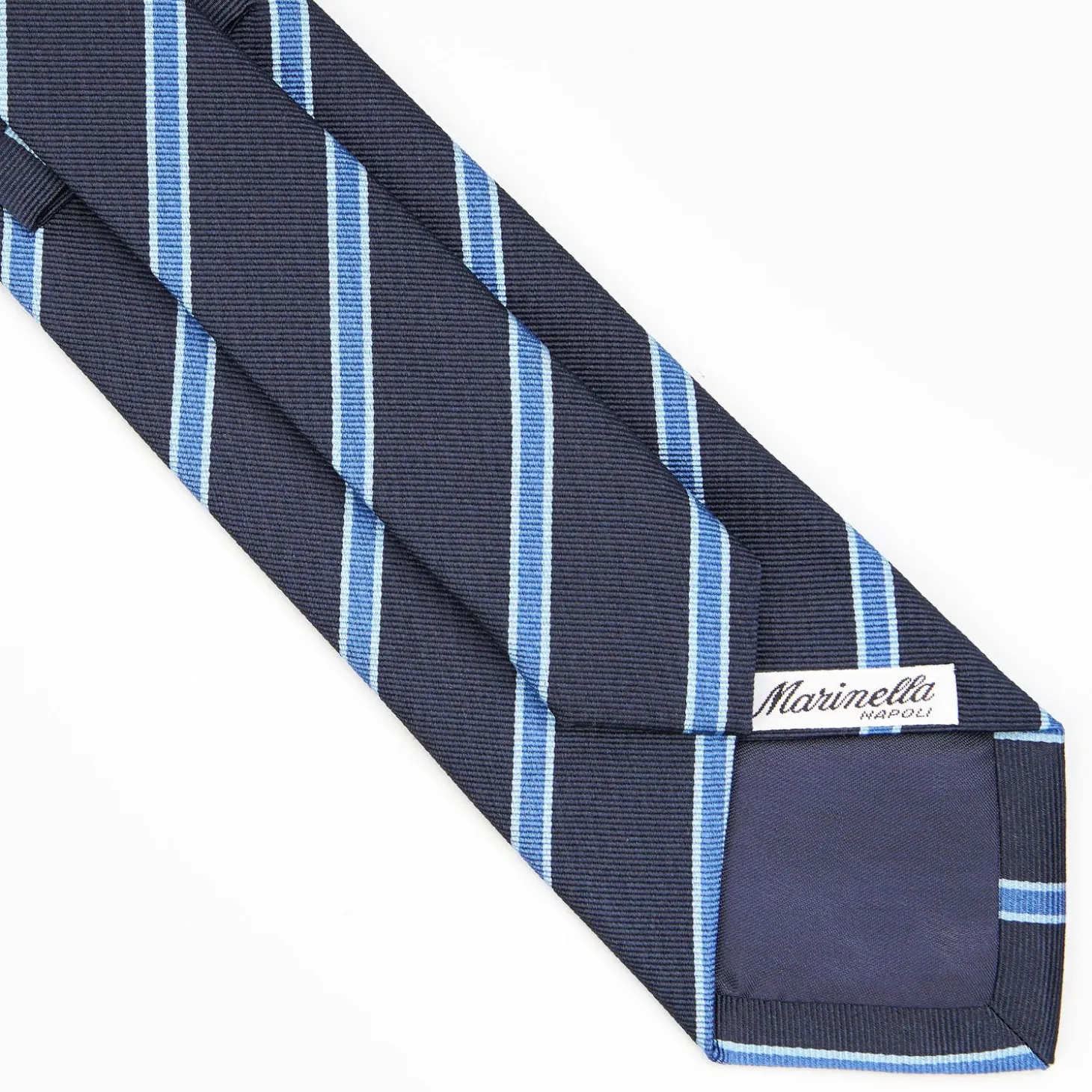 Dark Blue Sartorial Striped Silk Tie