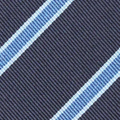 Dark Blue Sartorial Striped Silk Tie