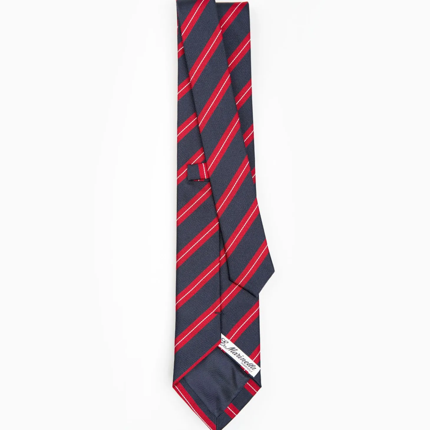 Dark Blue Sartorial Striped Silk Tie