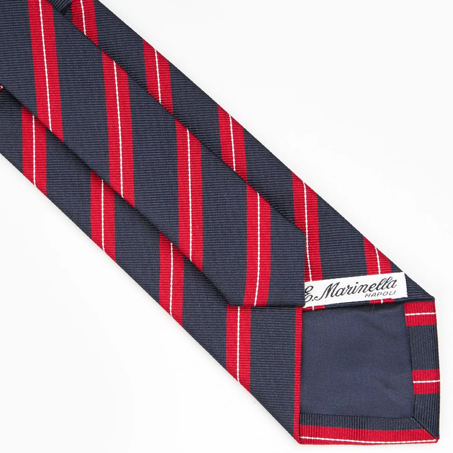 Dark Blue Sartorial Striped Silk Tie