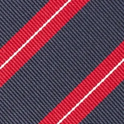 Dark Blue Sartorial Striped Silk Tie