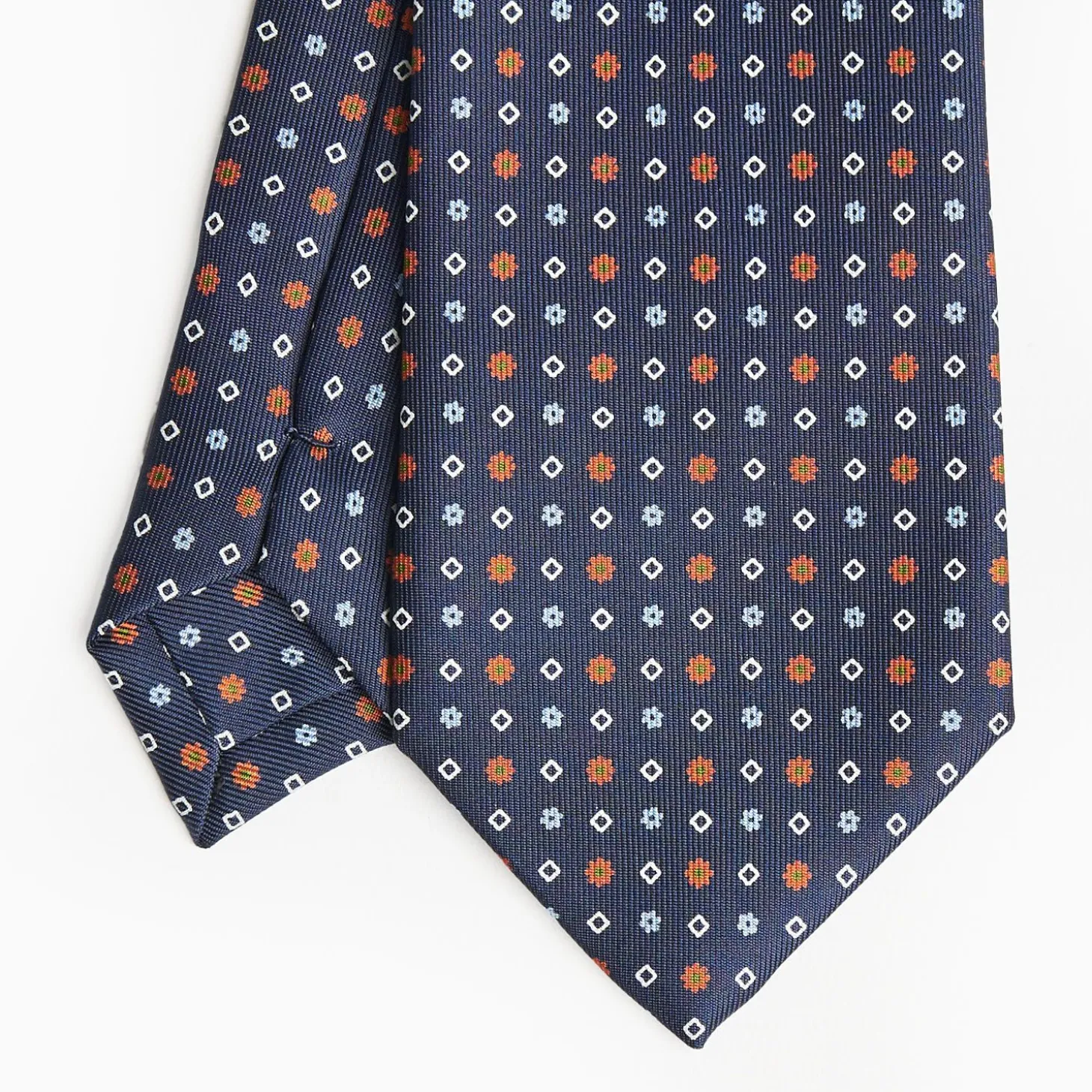 Dark Blue Sartorial Tie - Small Designs