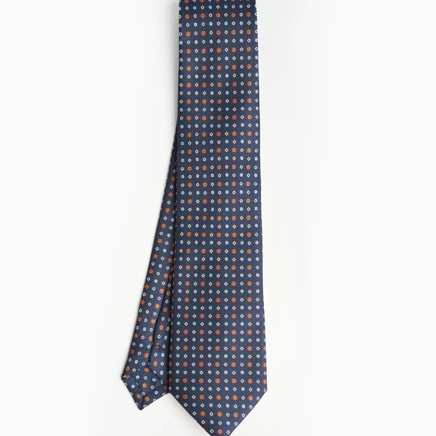 Dark Blue Sartorial Tie - Small Designs
