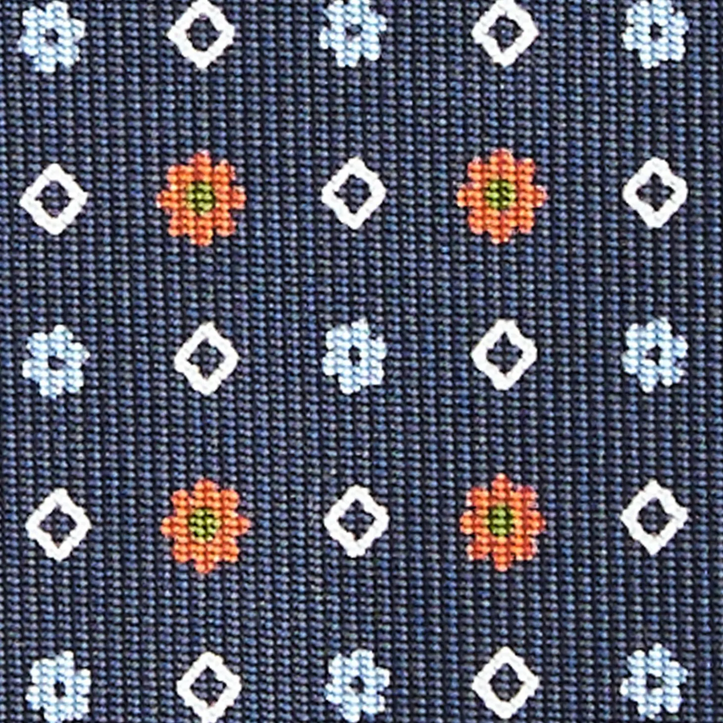 Dark Blue Sartorial Tie - Small Designs