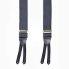 Dark Blue Satin Silk Braces