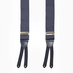 Dark Blue Satin Silk Braces