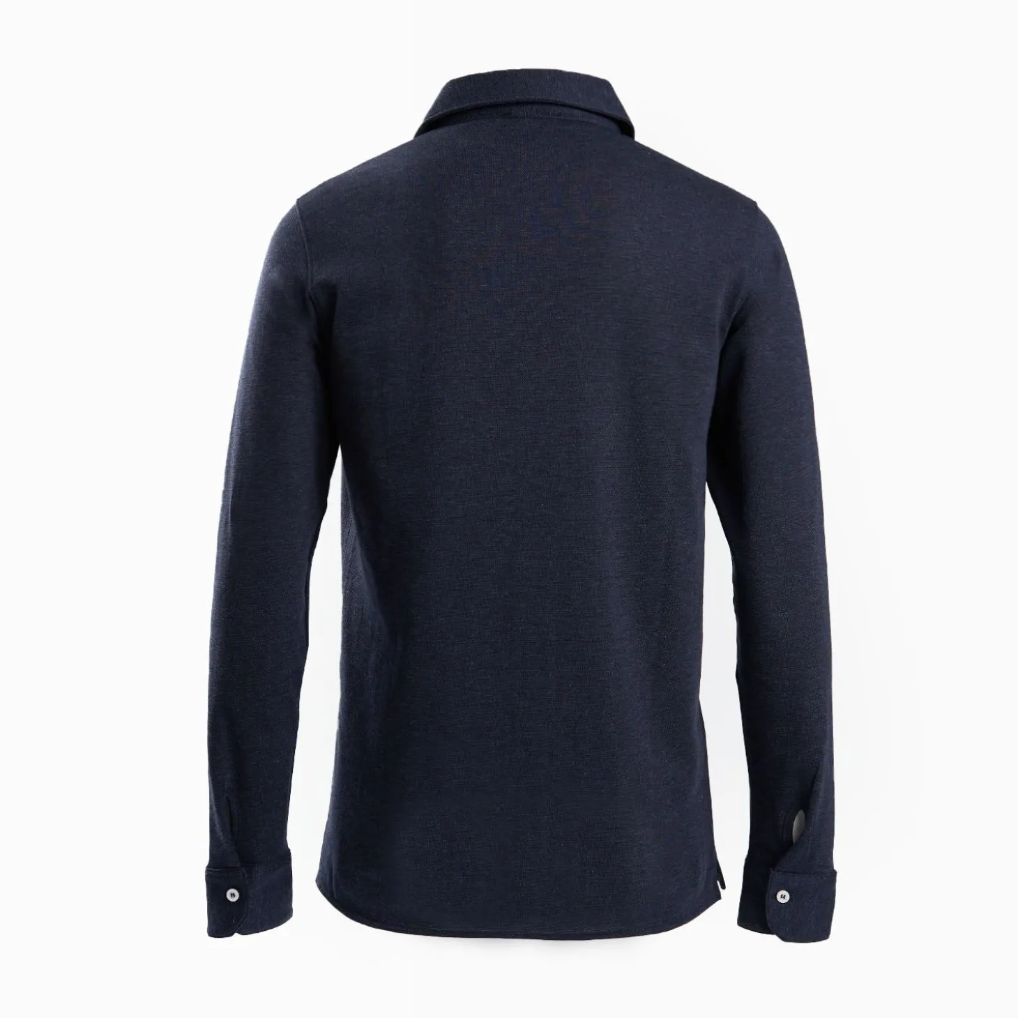 Dark Blue Shirt In Cotton And Cashmere