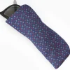 Dark Blue Silk Glasses Case