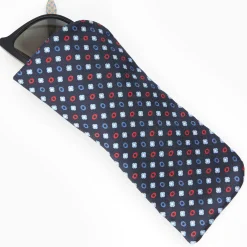 Dark Blue Silk Glasses Case