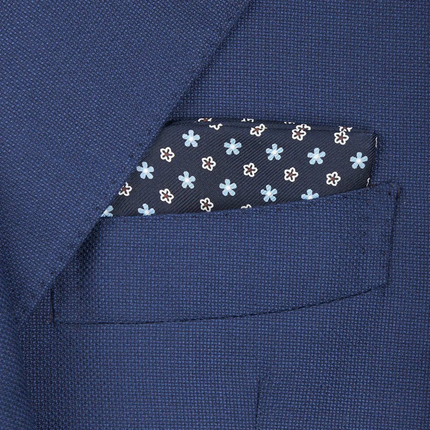 Dark Blue Silk Glasses Case