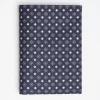 Dark Blue Vertical Wallet In Silk And Leather