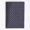 Dark Blue Vertical Wallet In Silk And Leather