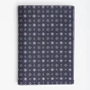 Dark Blue Vertical Wallet In Silk And Leather