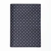 Dark Blue Vertical Wallet In Silk And Leather