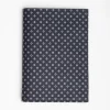 Dark Blue Vertical Wallet In Silk And Leather