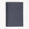 Dark Blue Vertical Wallet In Silk And Leather