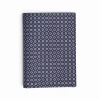 Dark Blue Vertical Wallet In Silk And Leather