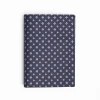 Dark Blue Vertical Wallet In Silk And Leather