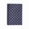 Dark Blue Vertical Wallet In Silk And Leather