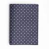 Dark Blue Vertical Wallet In Silk And Leather