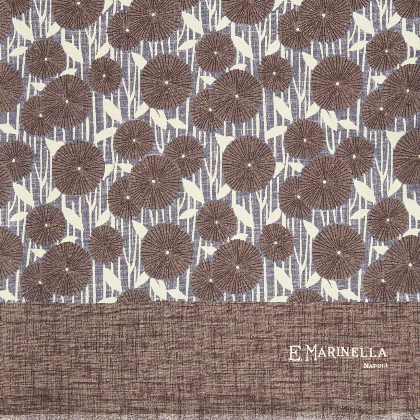 Dark Brown And Beige Double Silk Scarf