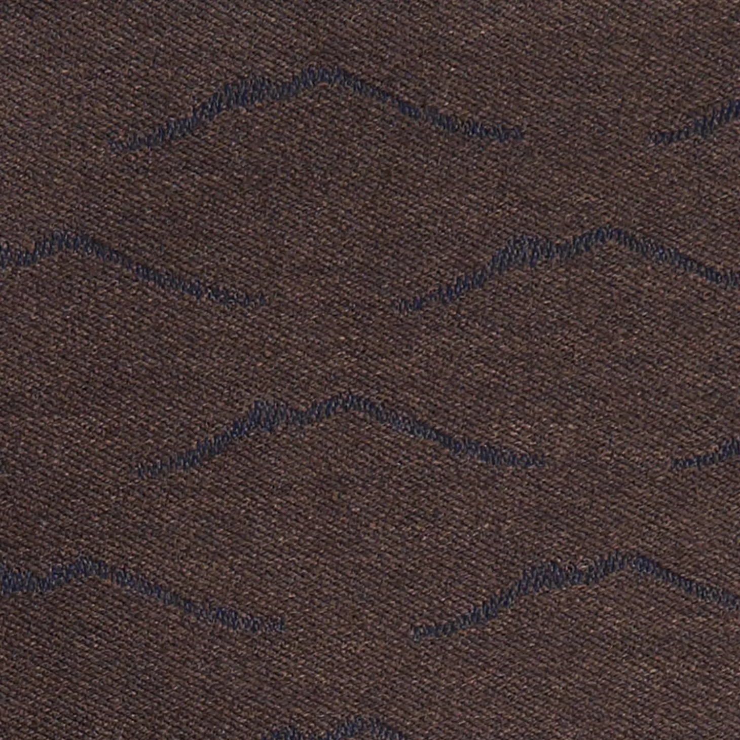 Dark Brown And Blue Wool And Silk Vesuvius Scarf